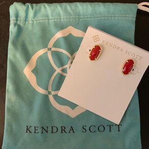 Kendra Scott ruby red earrings